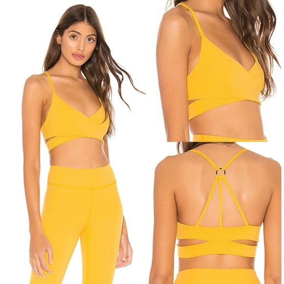 Revolve Lovewave  Brittany Sports Bra Yellow Size Medium - Picture 3 of 10